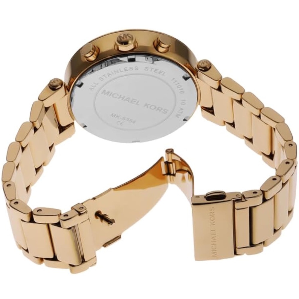Michael Kors Parker Yellow Dial Stainless Steel Ladies Watch MK5354 - Picture 7 of 15